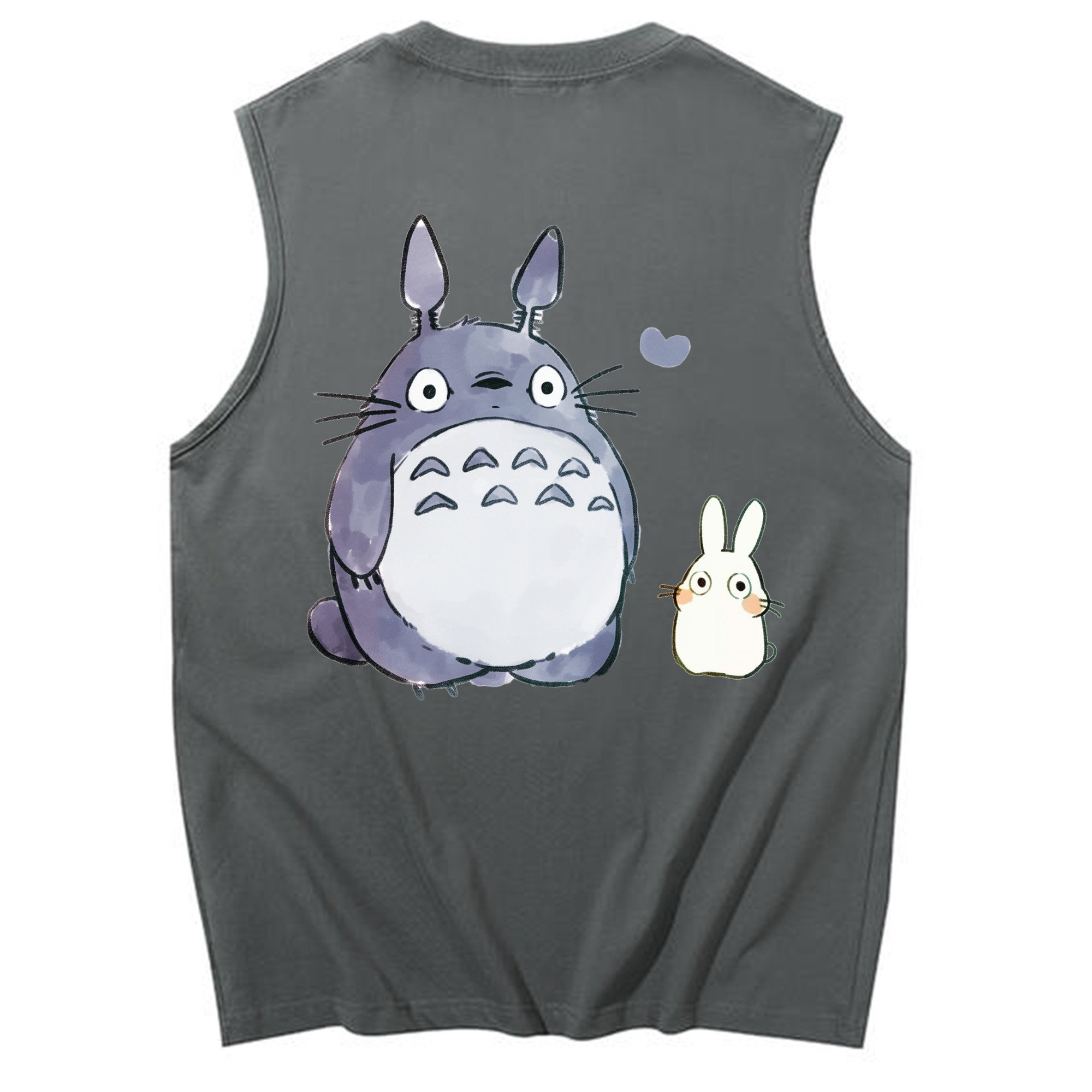 （画像用） となりのトトロ 草壁メイ 草壁サツキ My Neighbor Totoro Satsuki Kusakabe Mei Kusakabe コットン100％タンクトップ（背面プリント）